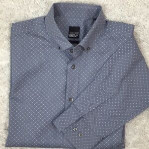 William Rast gray button down shirt L